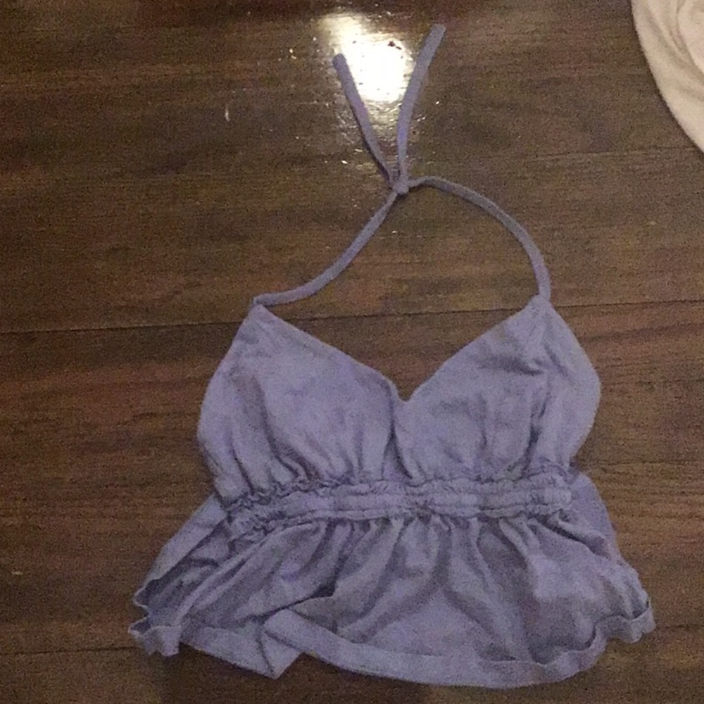 Blue crop top